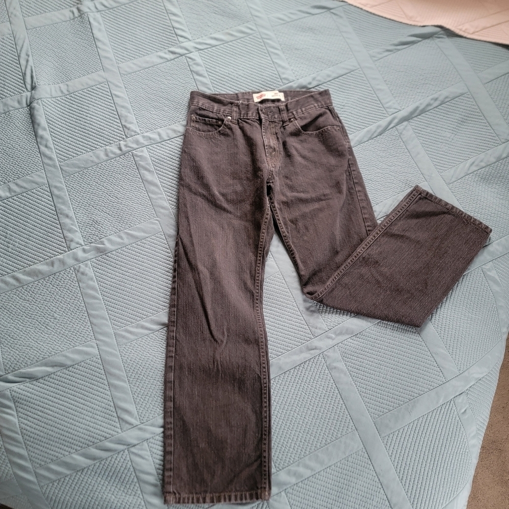 🔥5 FOR $25🔥Boy's size 14Reg 27"×27" Levi's 505 Charcoal Grey
